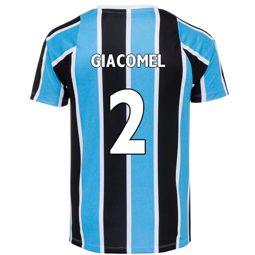Danxen Kinderen Laís Giacomel #2 Blauw Zwart Wit Thuisshirt Thuistenue 2025/26 T-Shirt