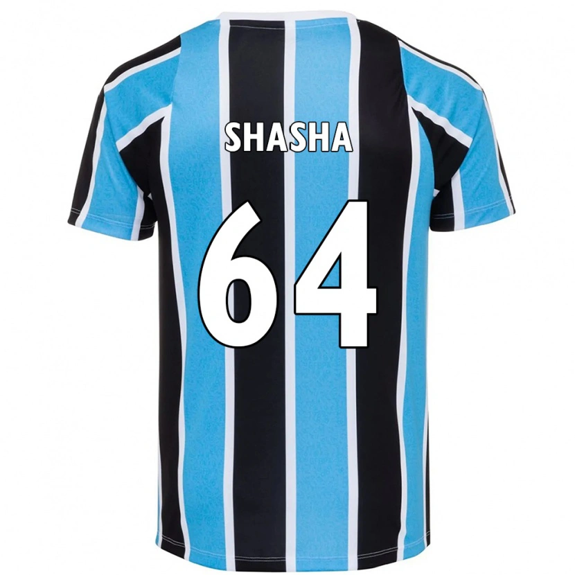 Danxen Kinderen Shashá #64 Blauw Zwart Wit Thuisshirt Thuistenue 2025/26 T-Shirt