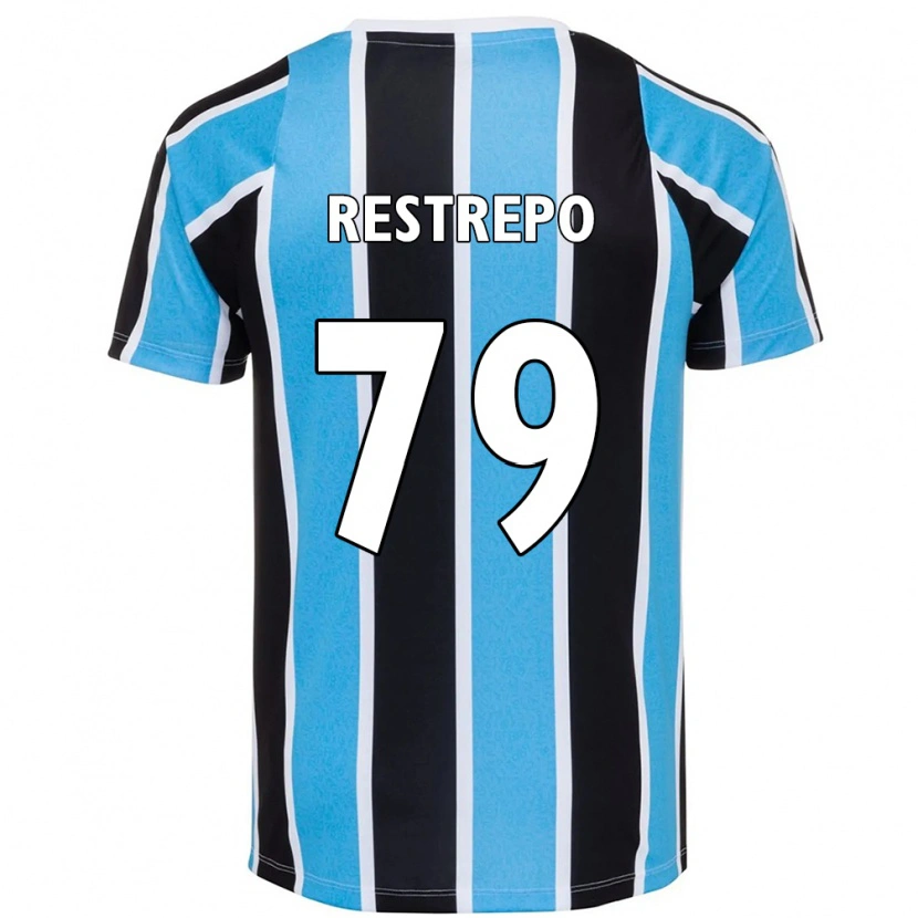 Danxen Kinderen Kelly Restrepo #79 Blauw Zwart Wit Thuisshirt Thuistenue 2025/26 T-Shirt