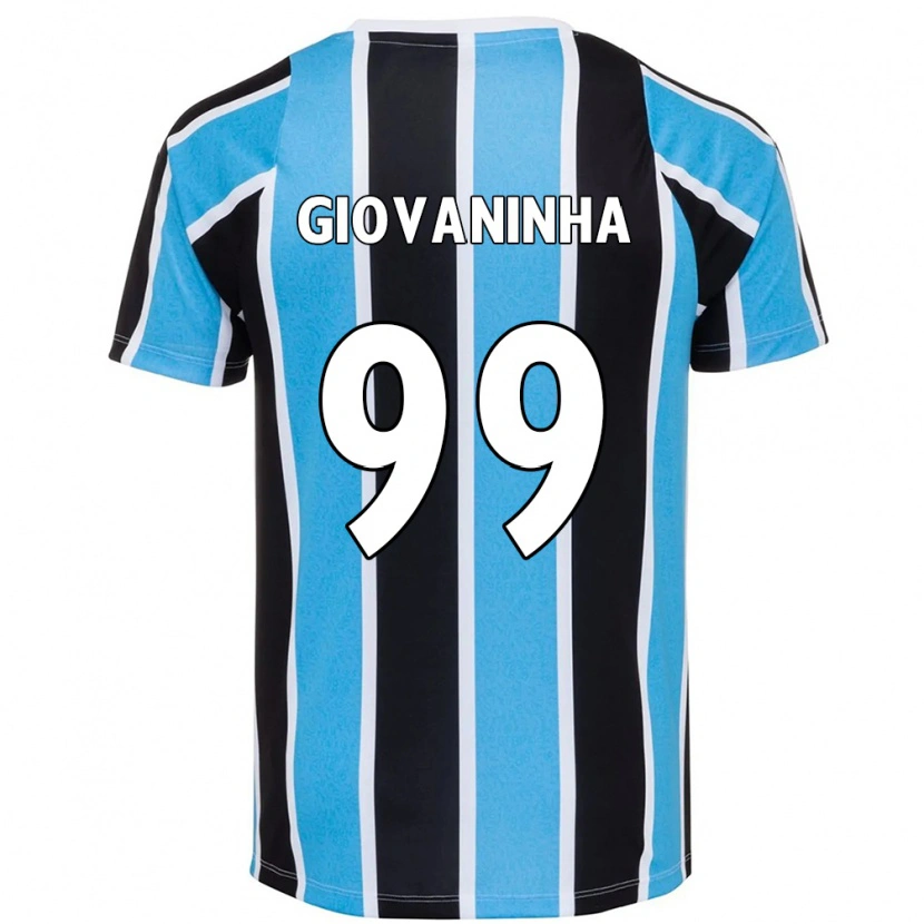 Danxen Kinderen Giovaninha #99 Blauw Zwart Wit Thuisshirt Thuistenue 2025/26 T-Shirt