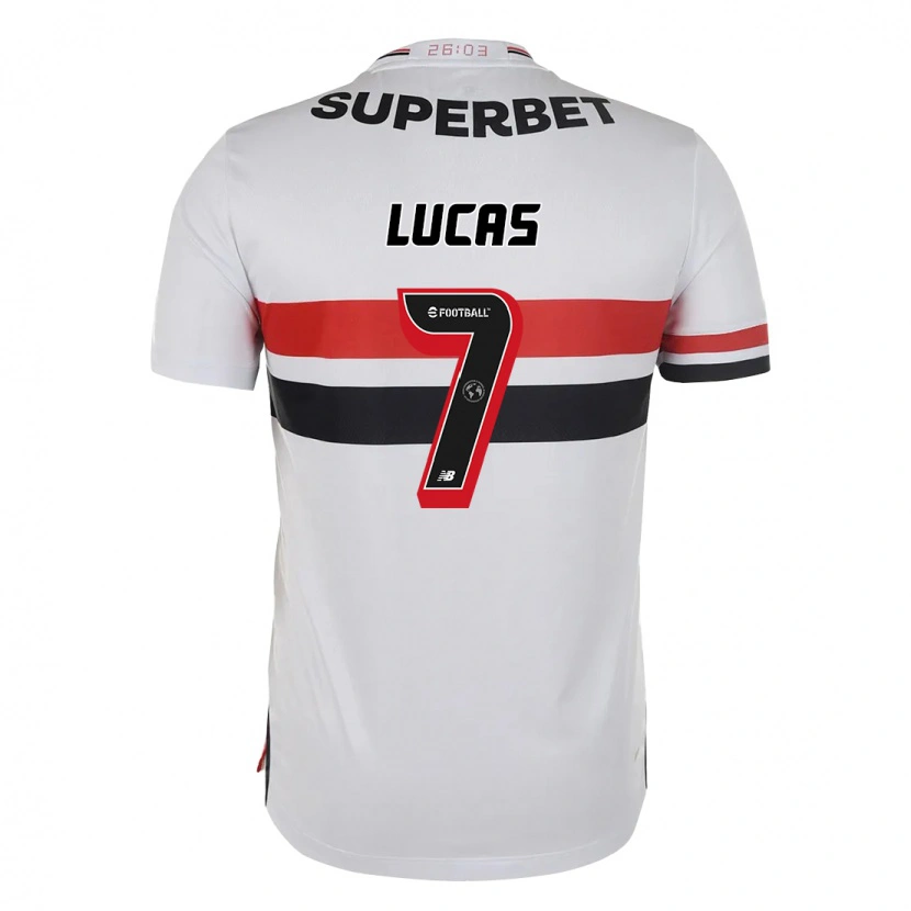 Danxen Kinderen Lucas Moura #7 Rood Zwart Wit Thuisshirt Thuistenue 2025/26 T-Shirt