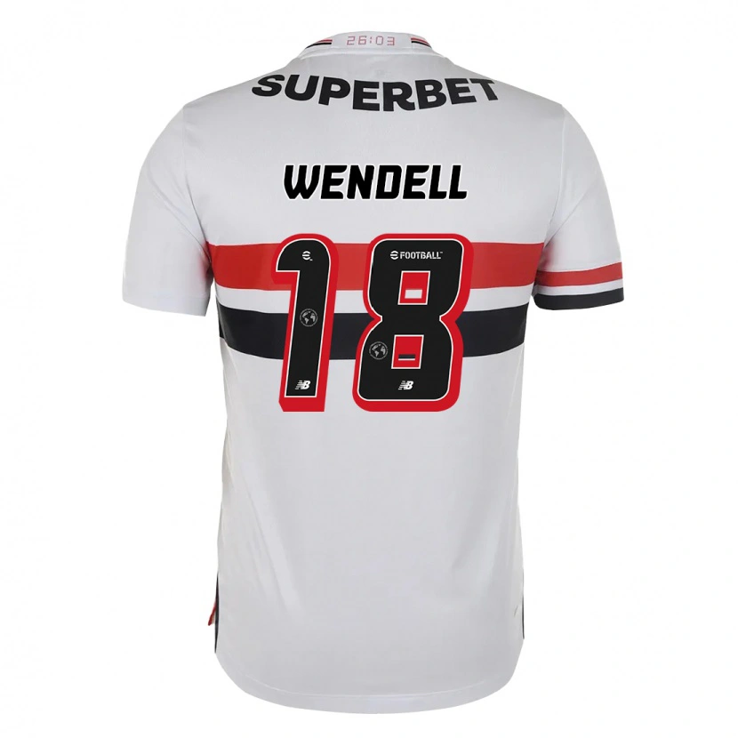 Danxen Kinderen Wendell #18 Rood Zwart Wit Thuisshirt Thuistenue 2025/26 T-Shirt