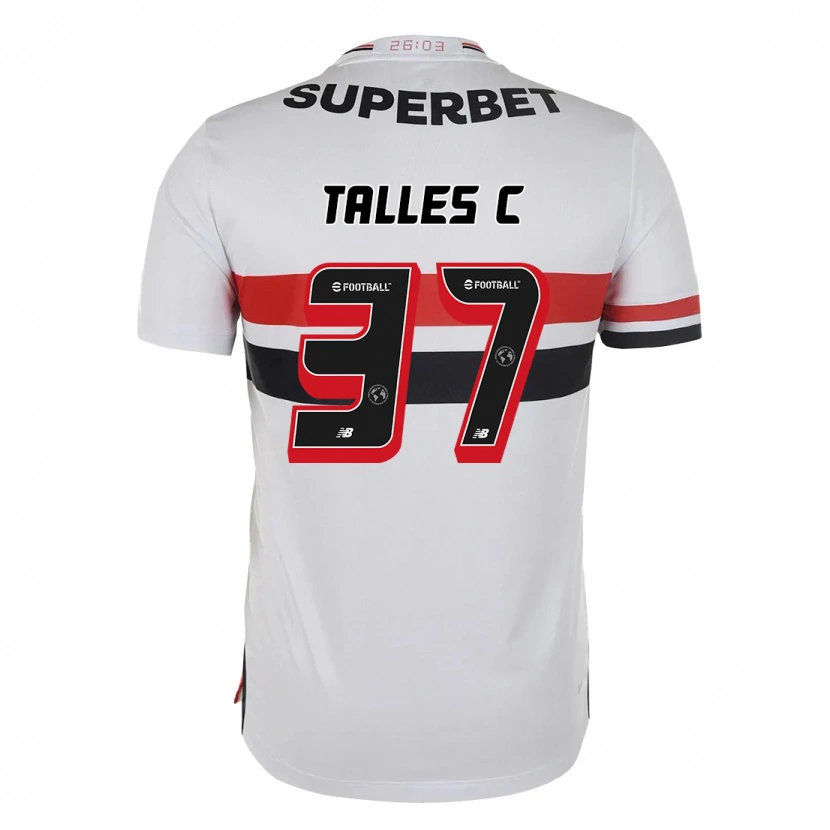 Danxen Kinderen Talles #37 Rood Zwart Wit Thuisshirt Thuistenue 2025/26 T-Shirt