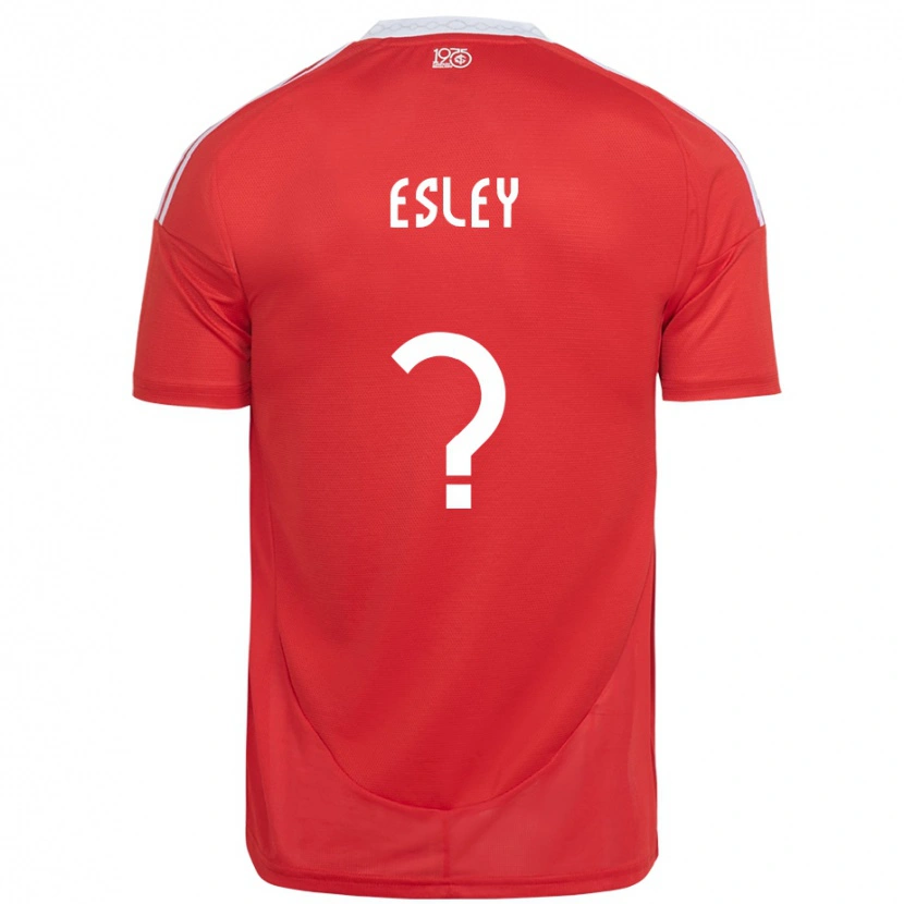 Danxen Kinderen Esley #0 Rood Wit Thuisshirt Thuistenue 2025/26 T-Shirt