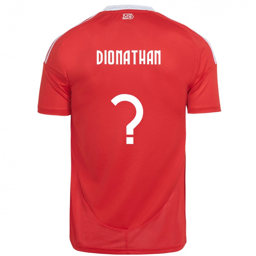 Danxen Kinderen Dionathan #0 Rood Wit Thuisshirt Thuistenue 2025/26 T-Shirt