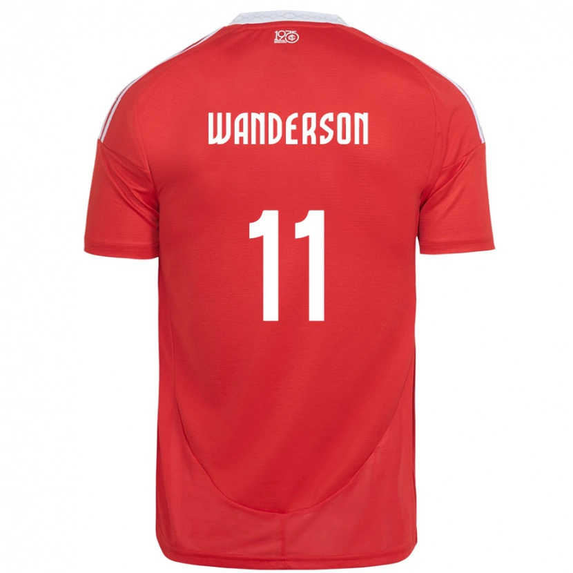 Danxen Kinderen Wanderson #11 Rood Wit Thuisshirt Thuistenue 2025/26 T-Shirt