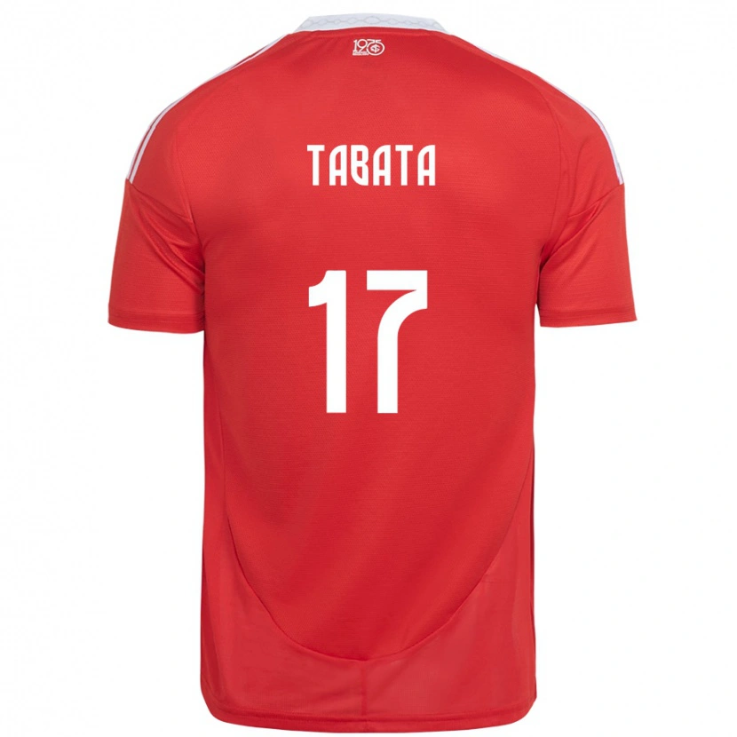Danxen Kinderen Bruno Tabata #17 Rood Wit Thuisshirt Thuistenue 2025/26 T-Shirt