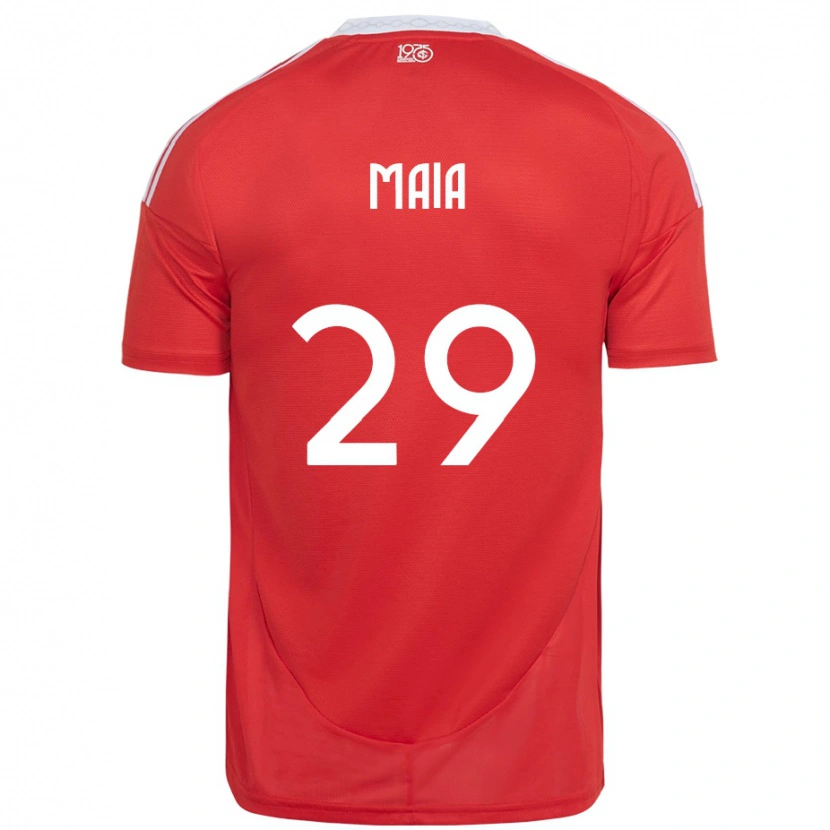 Danxen Kinderen Thiago Maia #29 Rood Wit Thuisshirt Thuistenue 2025/26 T-Shirt