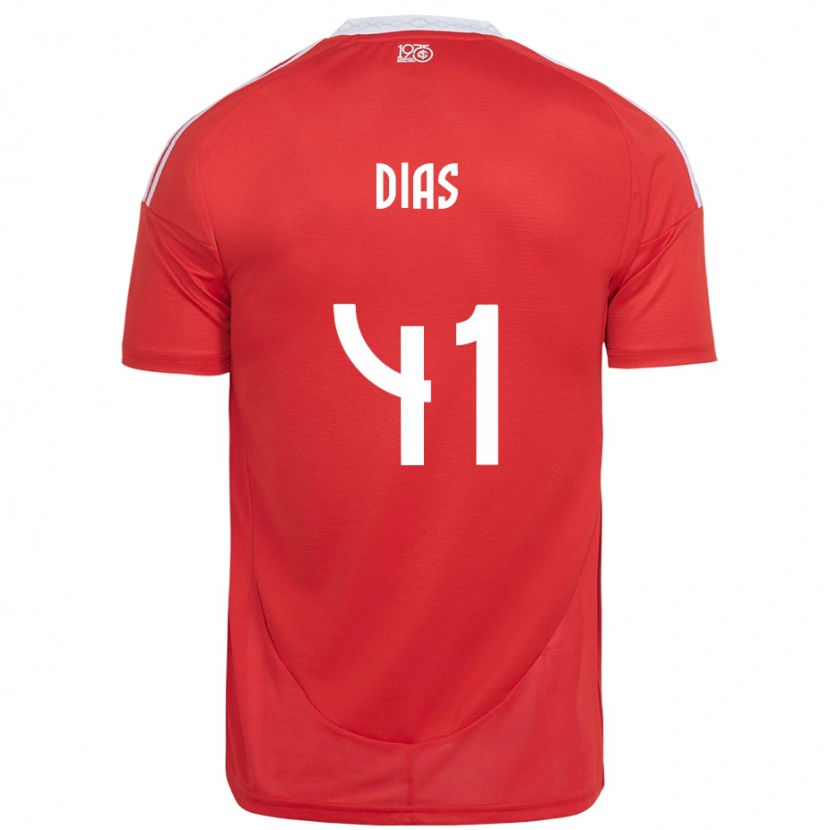 Danxen Kinderen Matheus Dias #41 Rood Wit Thuisshirt Thuistenue 2025/26 T-Shirt