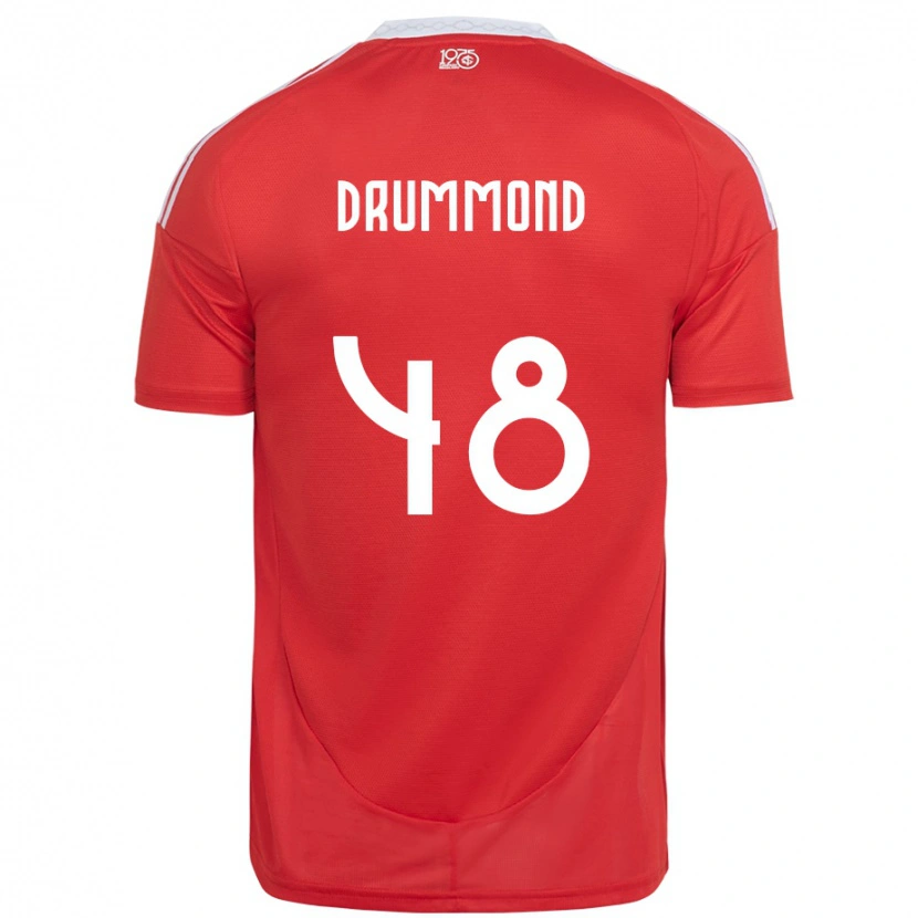 Danxen Kinderen Lucca Drummond #48 Rood Wit Thuisshirt Thuistenue 2025/26 T-Shirt