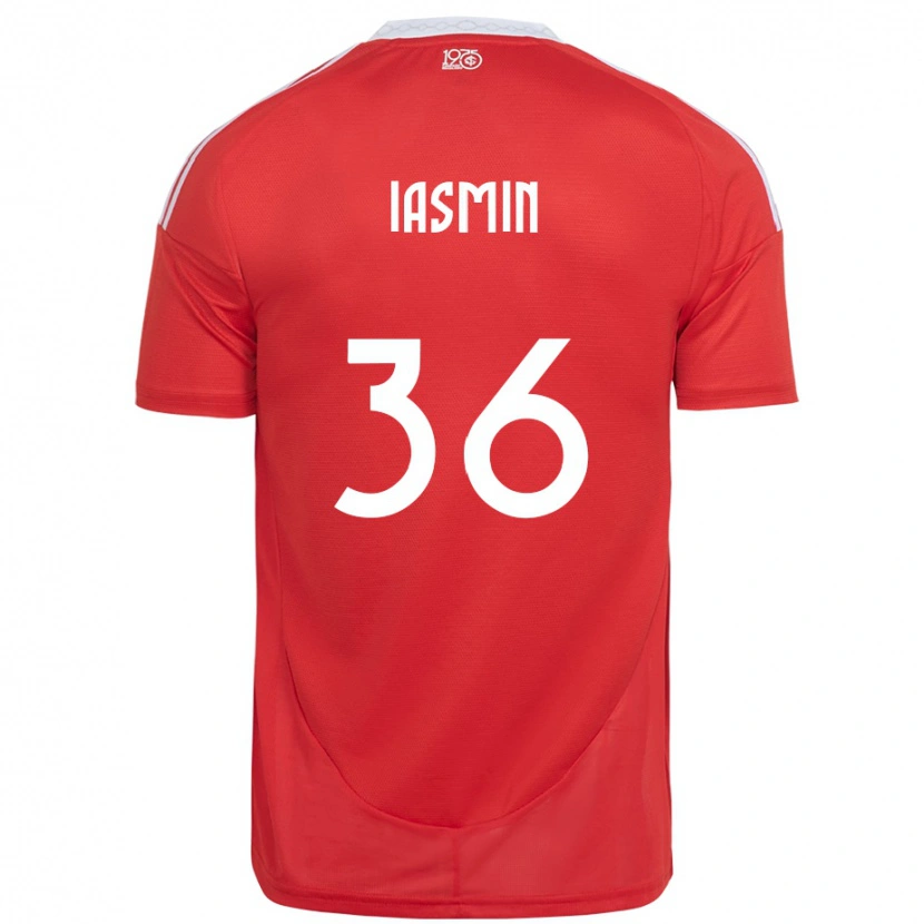 Danxen Kinderen Iasmin #36 Rood Wit Thuisshirt Thuistenue 2025/26 T-Shirt