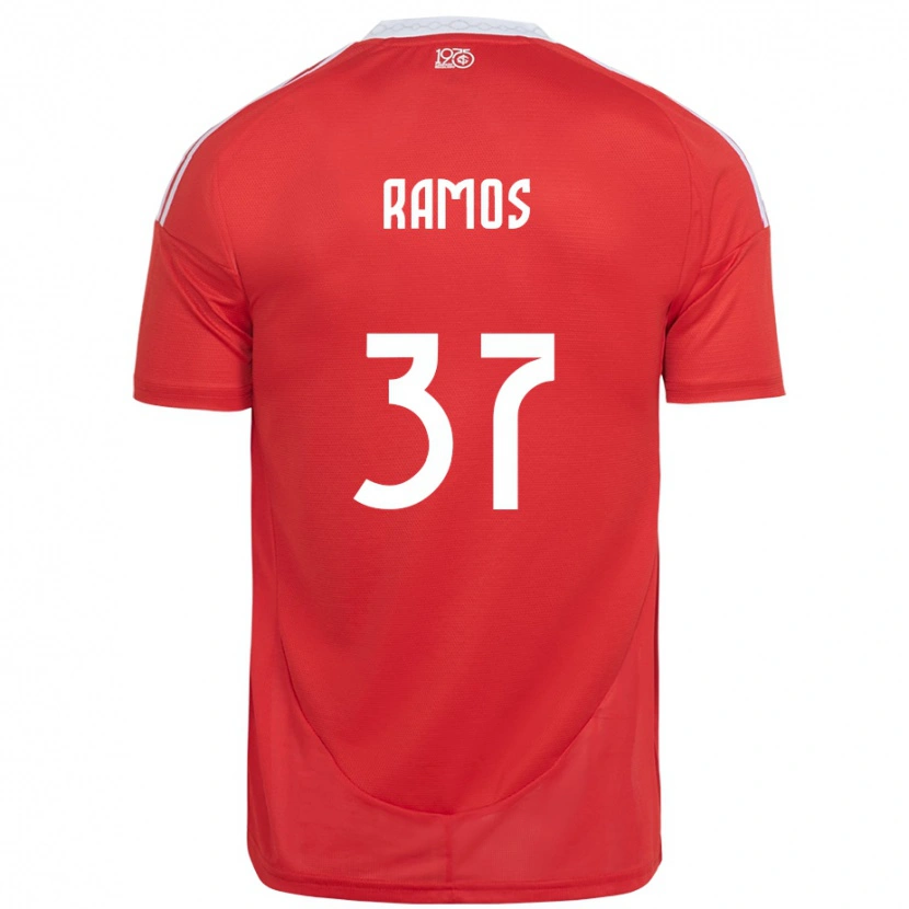 Danxen Kinderen Lucas Ramos #37 Rood Wit Thuisshirt Thuistenue 2025/26 T-Shirt