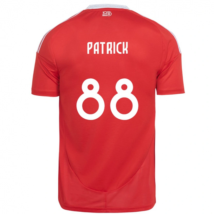 Danxen Kinderen Patrick #88 Rood Wit Thuisshirt Thuistenue 2025/26 T-Shirt