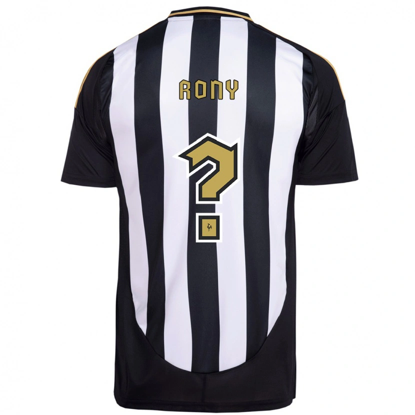 Danxen Kinderen Rony #0 Wit Zwart Thuisshirt Thuistenue 2025/26 T-Shirt
