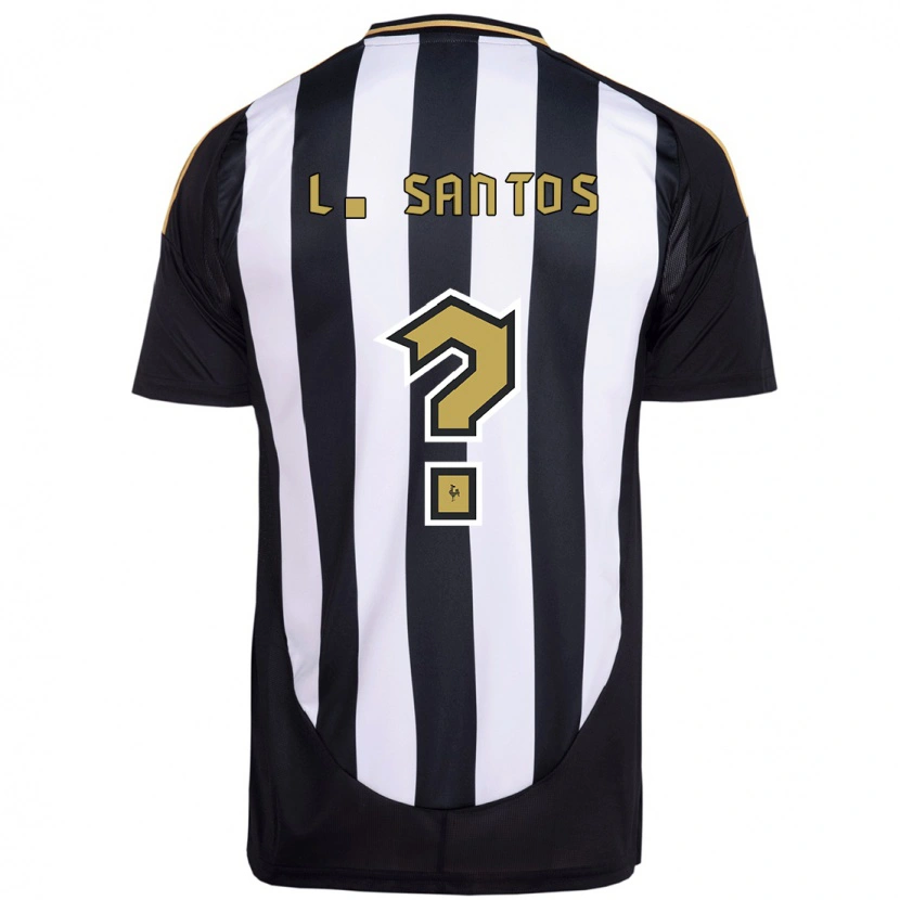 Danxen Kinderen Léo Santos #0 Wit Zwart Thuisshirt Thuistenue 2025/26 T-Shirt