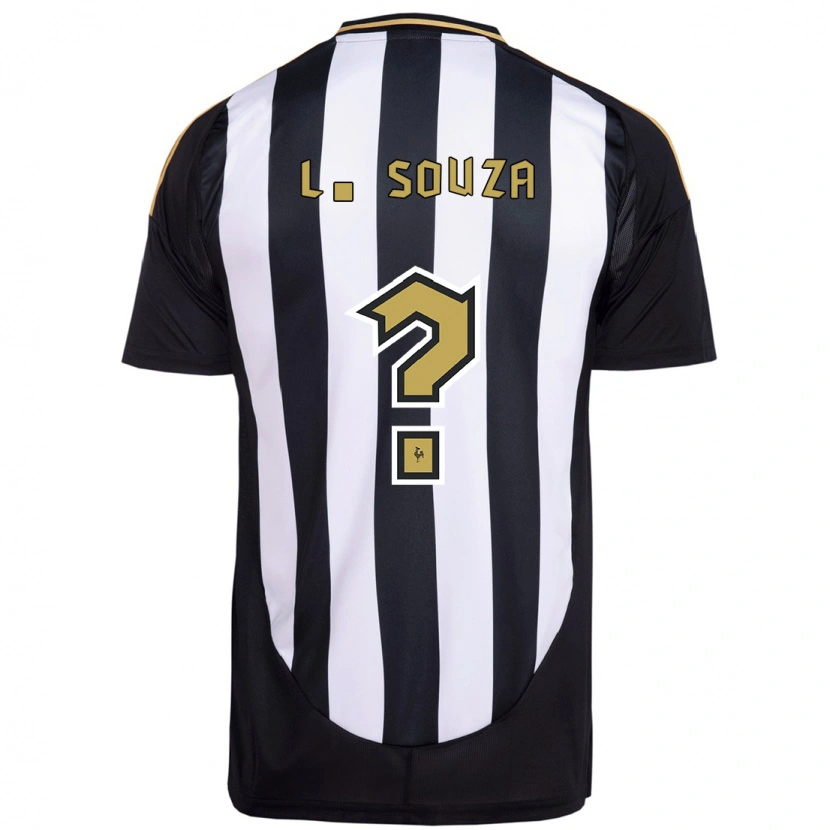 Danxen Kinderen Lucas Souza #0 Wit Zwart Thuisshirt Thuistenue 2025/26 T-Shirt