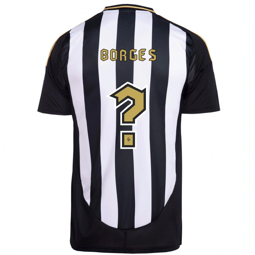 Danxen Kinderen Leo Borges #0 Wit Zwart Thuisshirt Thuistenue 2025/26 T-Shirt
