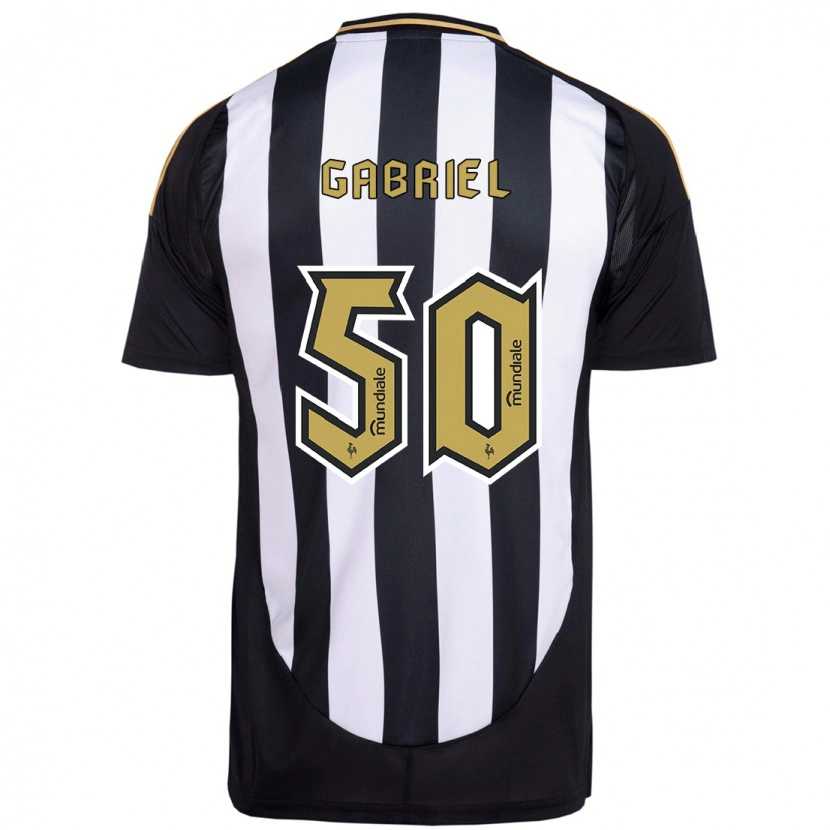 Danxen Kinderen Vitor Gabriel #50 Wit Zwart Thuisshirt Thuistenue 2025/26 T-Shirt