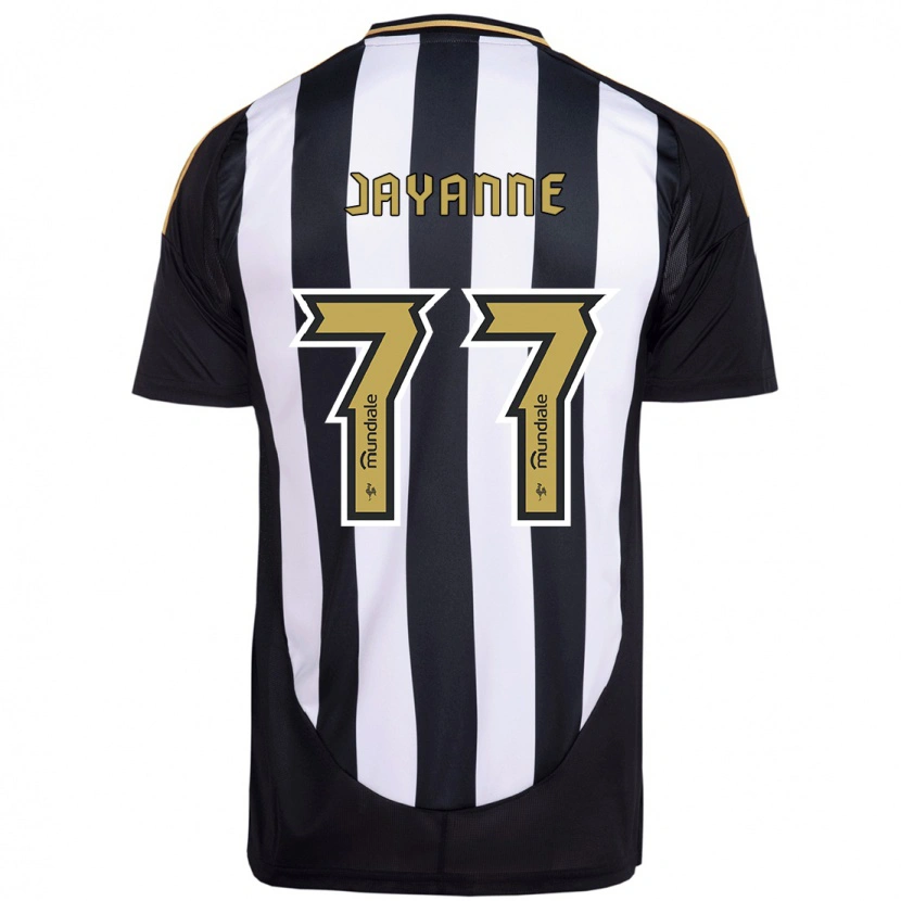 Danxen Kinderen Jayanne #77 Wit Zwart Thuisshirt Thuistenue 2025/26 T-Shirt