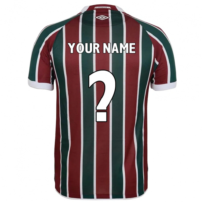 Danxen Kinderen Uw Naam #0 Groen Maroon Wit Thuisshirt Thuistenue 2025/26 T-Shirt