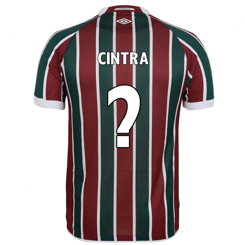 Danxen Kinderen Gustavo Cintra #0 Groen Maroon Wit Thuisshirt Thuistenue 2025/26 T-Shirt