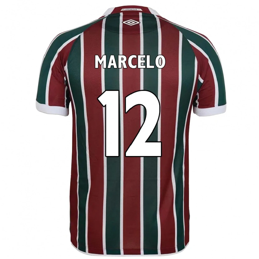 Danxen Kinderen Marcelo #12 Groen Maroon Wit Thuisshirt Thuistenue 2025/26 T-Shirt