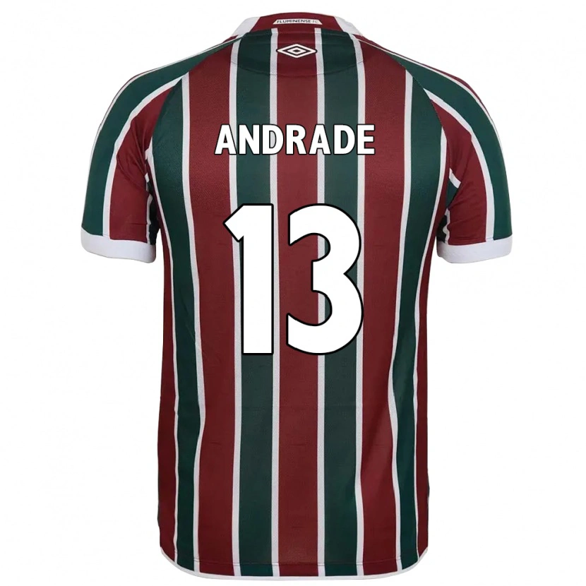 Danxen Kinderen Felipe Andrade #13 Groen Maroon Wit Thuisshirt Thuistenue 2025/26 T-Shirt