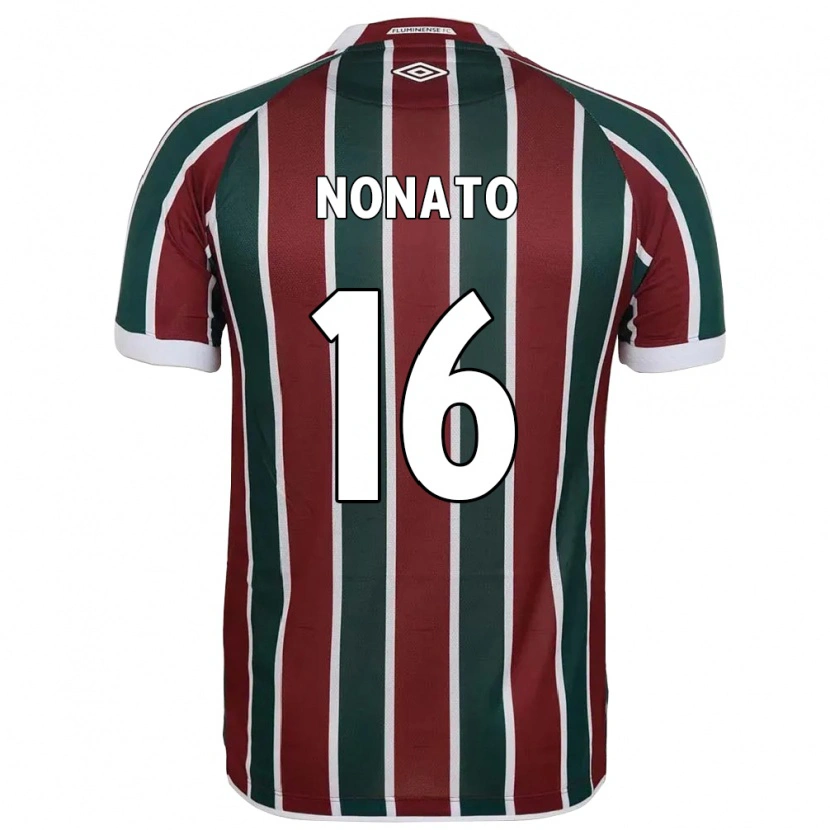 Danxen Kinderen Nonato #16 Groen Maroon Wit Thuisshirt Thuistenue 2025/26 T-Shirt