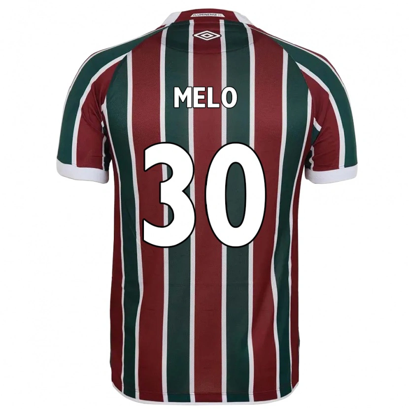 Danxen Kinderen Felipe Melo #30 Groen Maroon Wit Thuisshirt Thuistenue 2025/26 T-Shirt