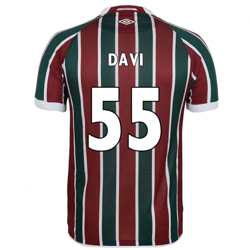 Danxen Kinderen Wallace Davi #55 Groen Maroon Wit Thuisshirt Thuistenue 2025/26 T-Shirt
