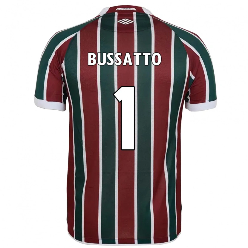 Danxen Kinderen Letícia Bussatto #1 Groen Maroon Wit Thuisshirt Thuistenue 2025/26 T-Shirt