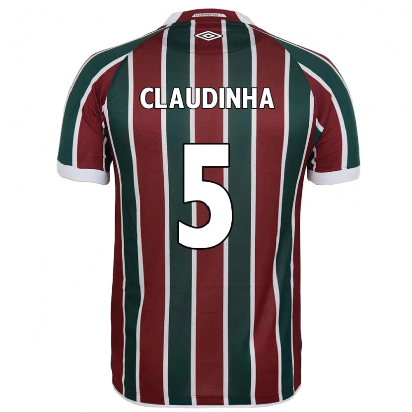 Danxen Kinderen Claudinha #5 Groen Maroon Wit Thuisshirt Thuistenue 2025/26 T-Shirt