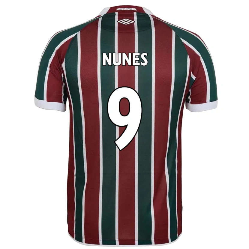 Danxen Kinderen Carla Nunes #9 Groen Maroon Wit Thuisshirt Thuistenue 2025/26 T-Shirt