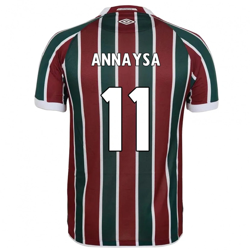 Danxen Kinderen Annaysa #11 Groen Maroon Wit Thuisshirt Thuistenue 2025/26 T-Shirt