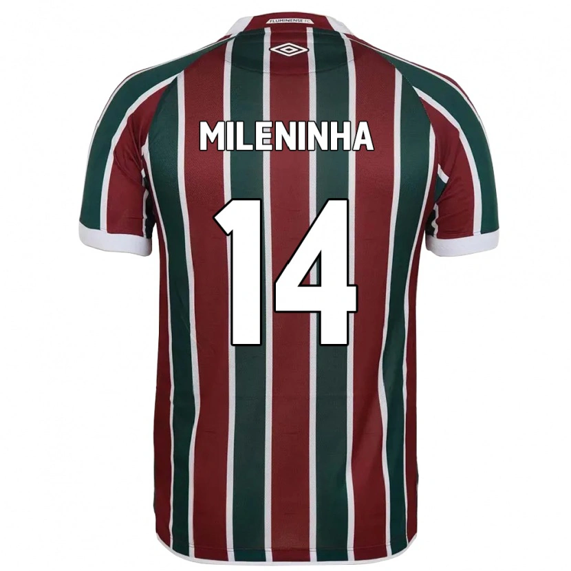 Danxen Kinderen Mileninha #14 Groen Maroon Wit Thuisshirt Thuistenue 2025/26 T-Shirt