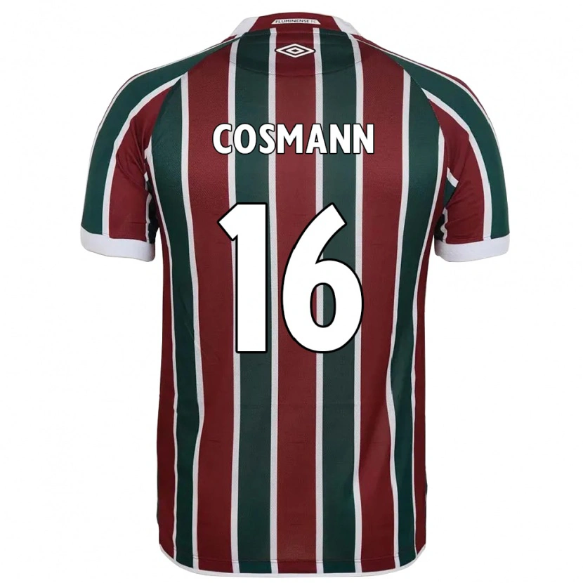 Danxen Kinderen Yasmin Cosmann #16 Groen Maroon Wit Thuisshirt Thuistenue 2025/26 T-Shirt