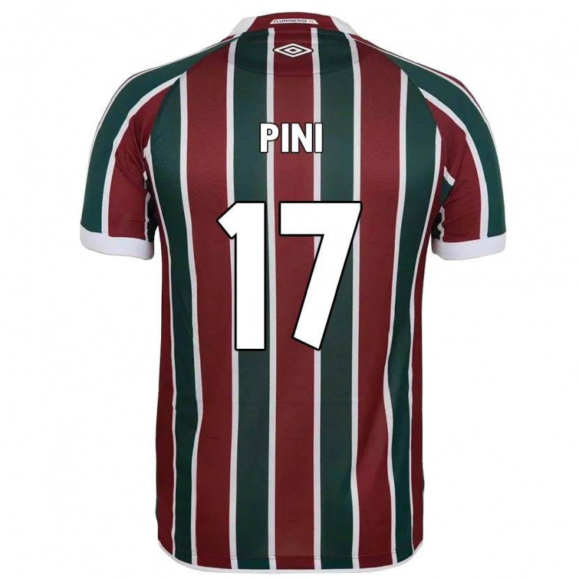 Danxen Kinderen Camila Pini #17 Groen Maroon Wit Thuisshirt Thuistenue 2025/26 T-Shirt