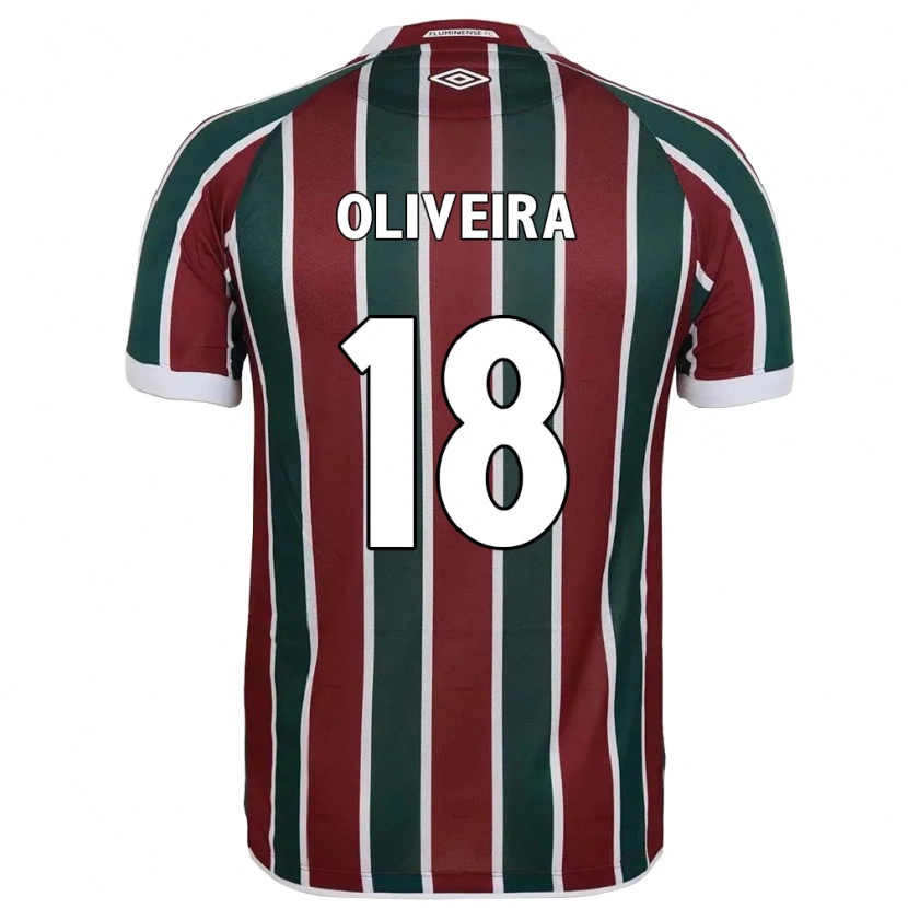 Danxen Kinderen Camila Oliveira #18 Groen Maroon Wit Thuisshirt Thuistenue 2025/26 T-Shirt