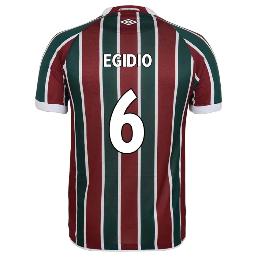Danxen Kinderen Egidio #6 Groen Maroon Wit Thuisshirt Thuistenue 2025/26 T-Shirt