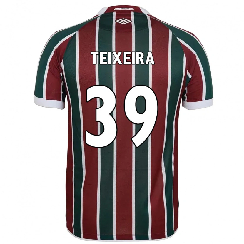 Danxen Kinderen Gabriel Teixeira #39 Groen Maroon Wit Thuisshirt Thuistenue 2025/26 T-Shirt