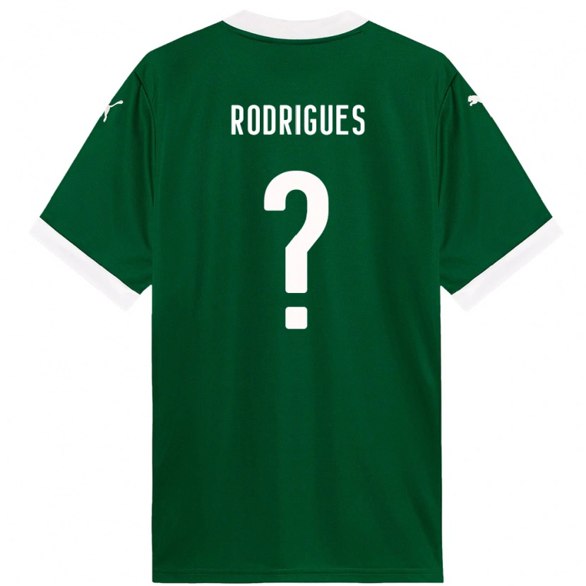 Danxen Kinderen César Rodrigues #0 Groen Wit Thuisshirt Thuistenue 2025/26 T-Shirt