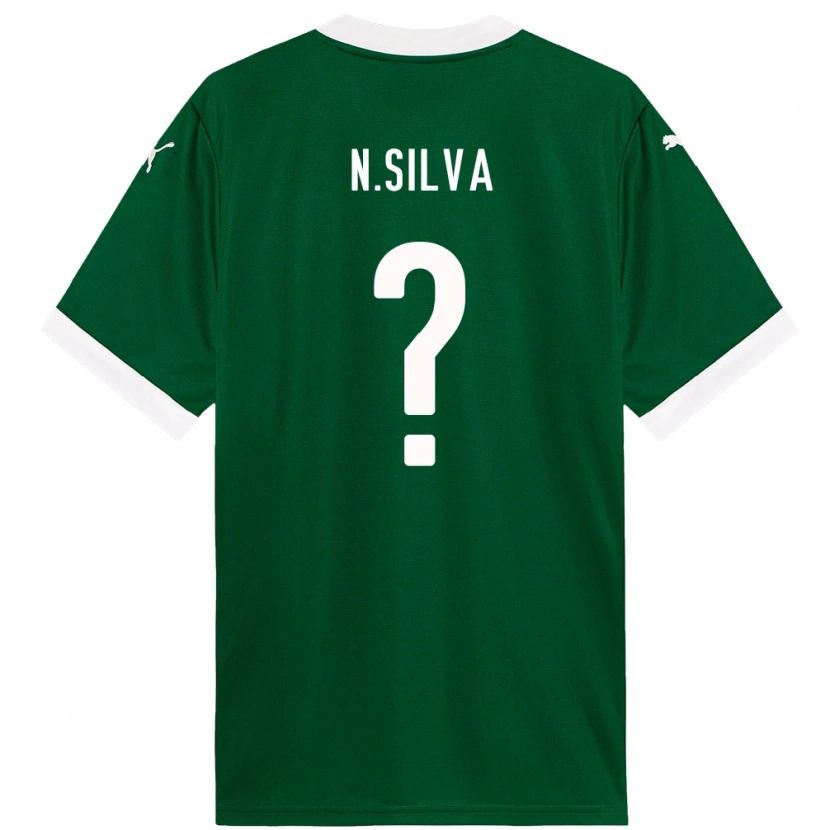 Danxen Kinderen Ney Silva #0 Groen Wit Thuisshirt Thuistenue 2025/26 T-Shirt