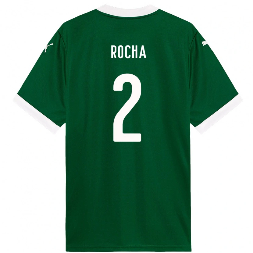 Danxen Kinderen Marcos Rocha #2 Groen Wit Thuisshirt Thuistenue 2025/26 T-Shirt
