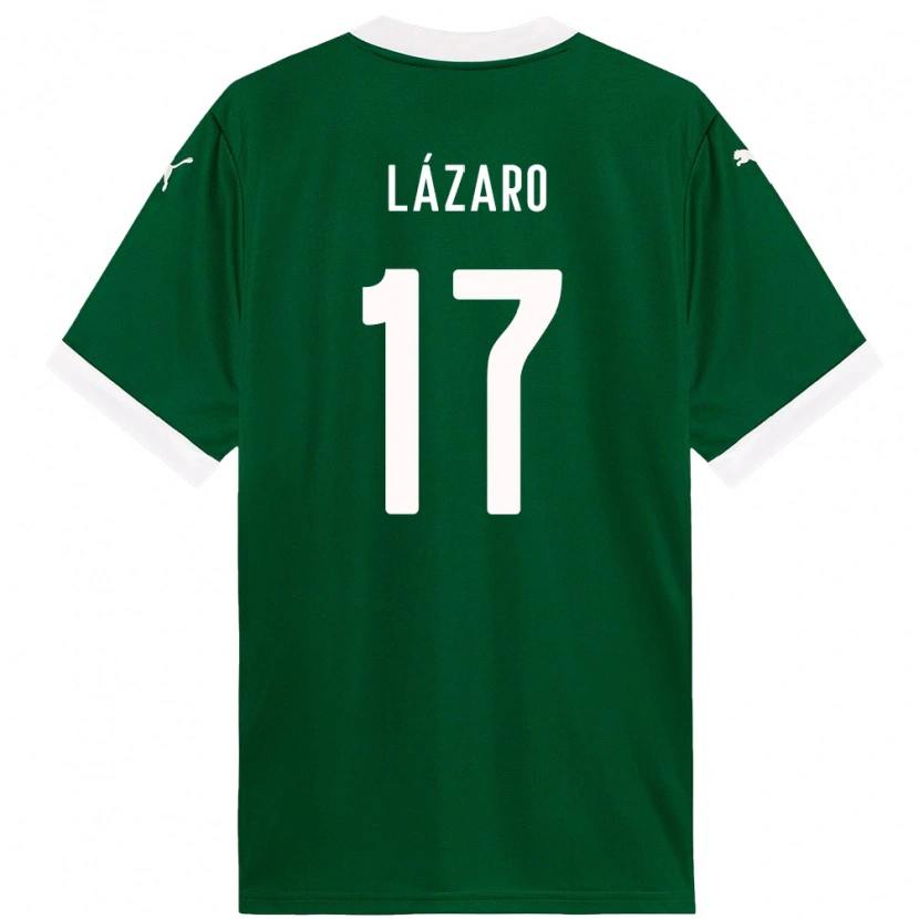 Danxen Kinderen Lazaro #17 Groen Wit Thuisshirt Thuistenue 2025/26 T-Shirt