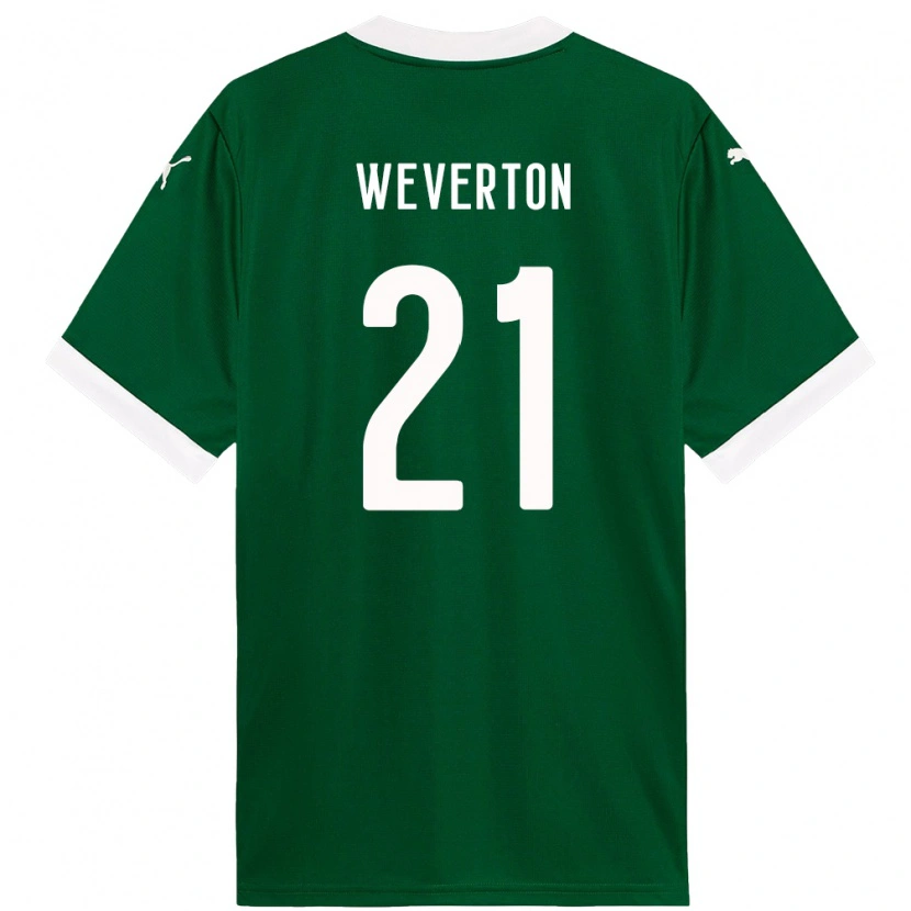 Danxen Kinderen Weverton #21 Groen Wit Thuisshirt Thuistenue 2025/26 T-Shirt
