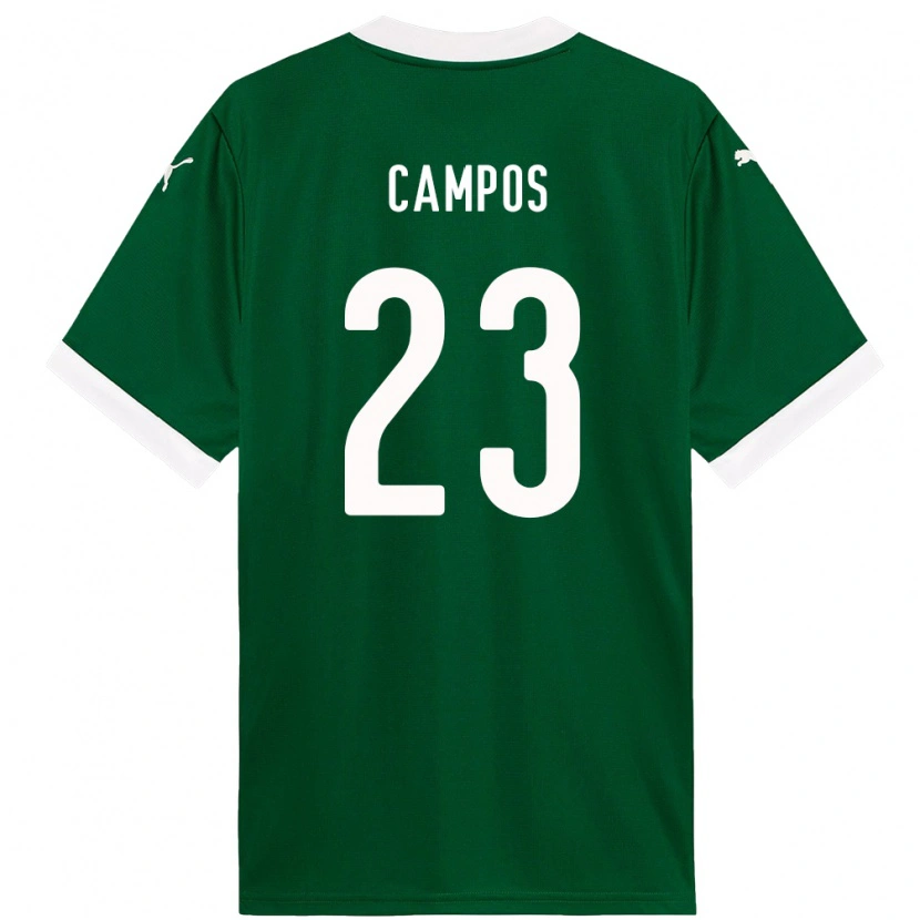 Danxen Kinderen Victor Campos #23 Groen Wit Thuisshirt Thuistenue 2025/26 T-Shirt