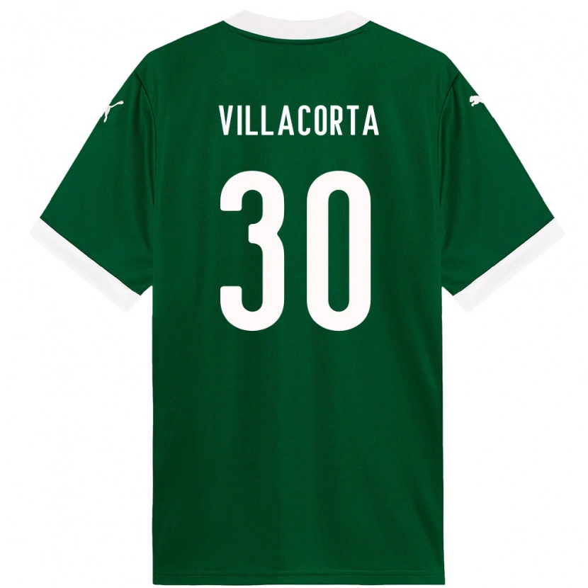 Danxen Kinderen Rodrigo Villacorta #30 Groen Wit Thuisshirt Thuistenue 2025/26 T-Shirt