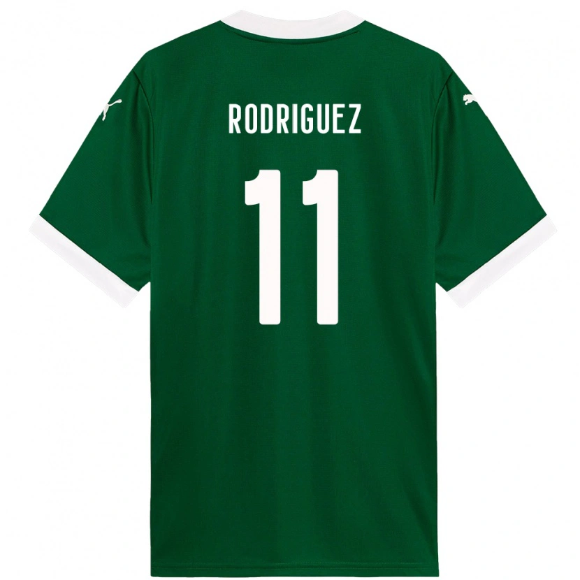 Danxen Kinderen Yamila Rodríguez #11 Groen Wit Thuisshirt Thuistenue 2025/26 T-Shirt