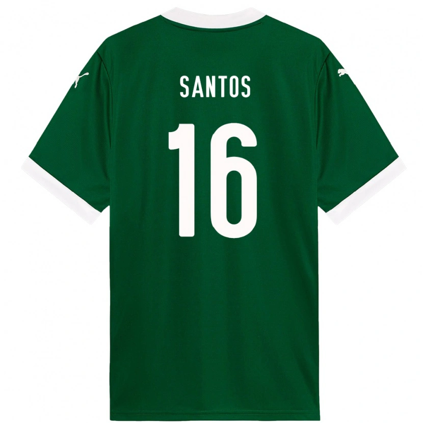 Danxen Kinderen Gaby Santos #16 Groen Wit Thuisshirt Thuistenue 2025/26 T-Shirt
