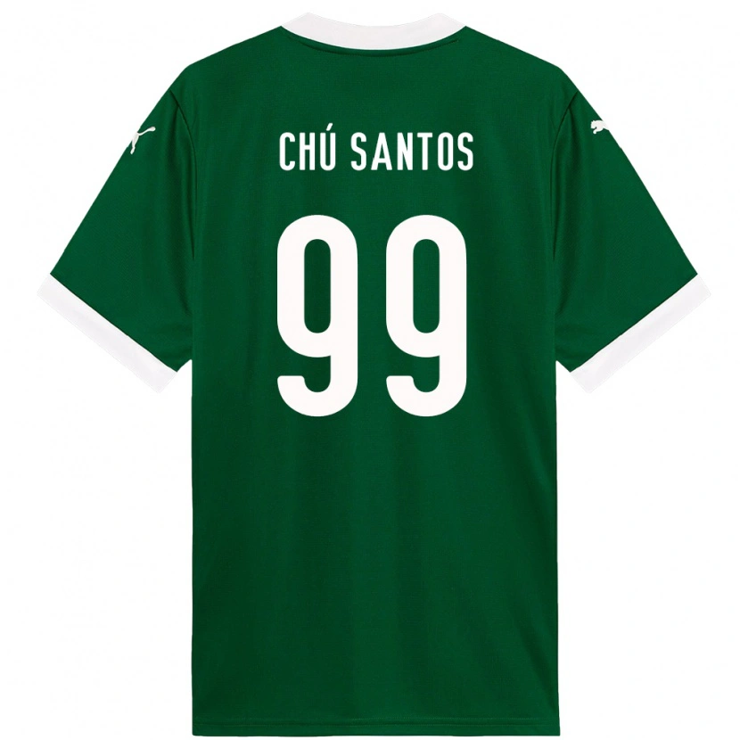 Danxen Kinderen Chú Santos #99 Groen Wit Thuisshirt Thuistenue 2025/26 T-Shirt